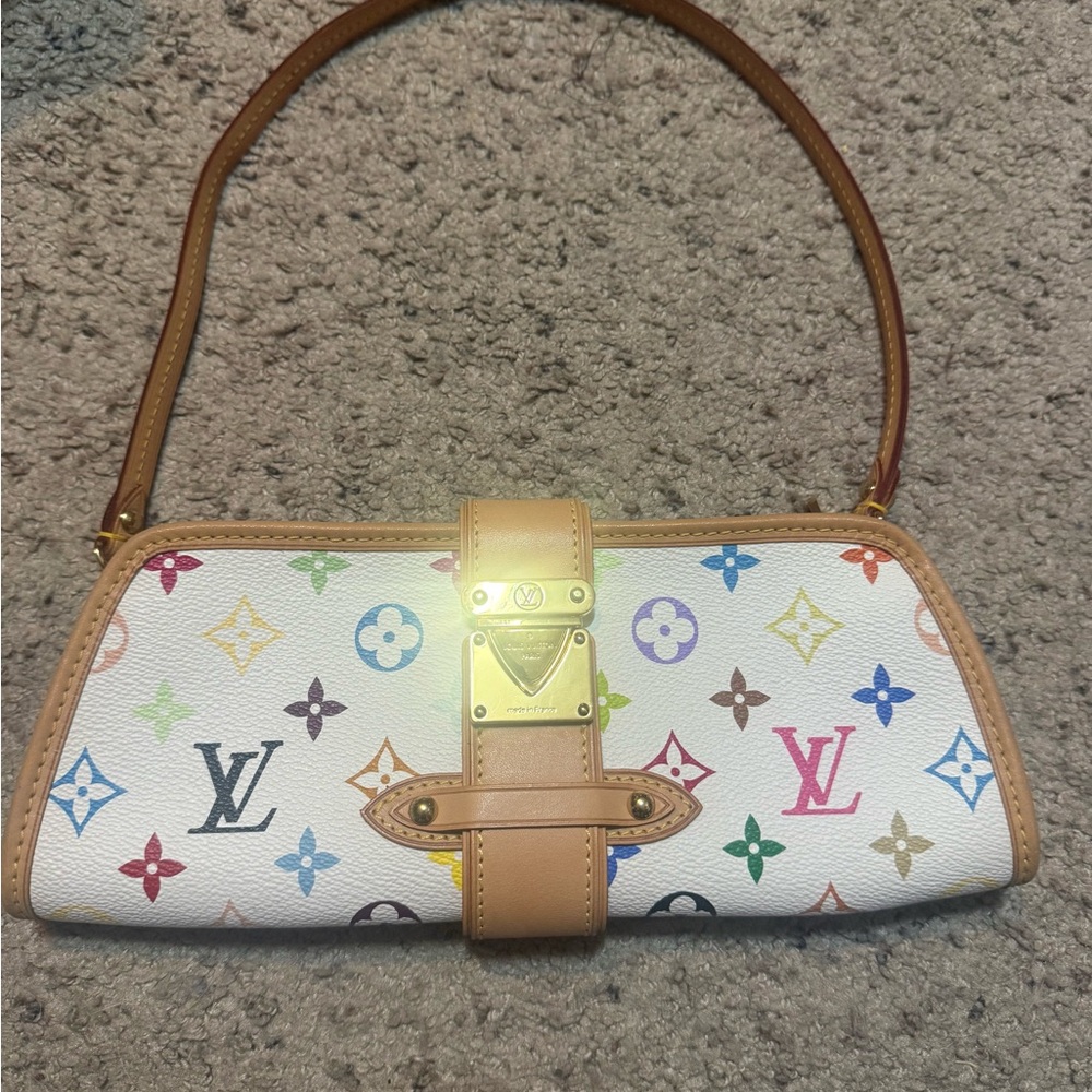 Louis Vuitton white monogram multicolor Shirley